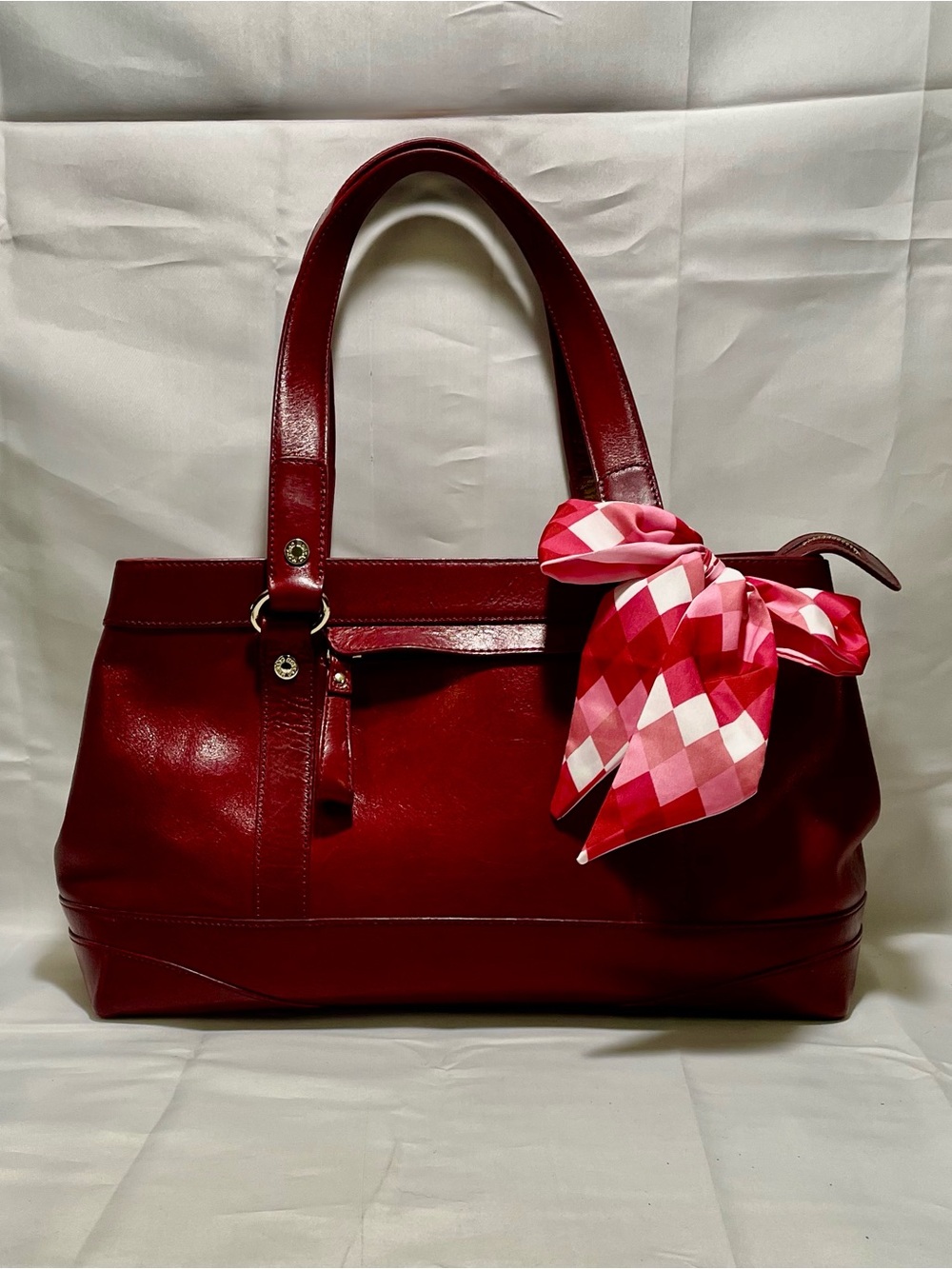 Monsac Y2K Cherry Red Leather Satchel, 🍒Vintage, RARE🍒